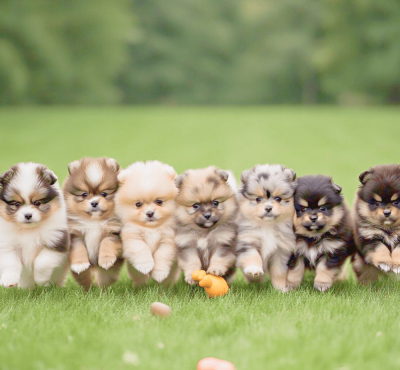 lulu da pomerania black and tan correndo